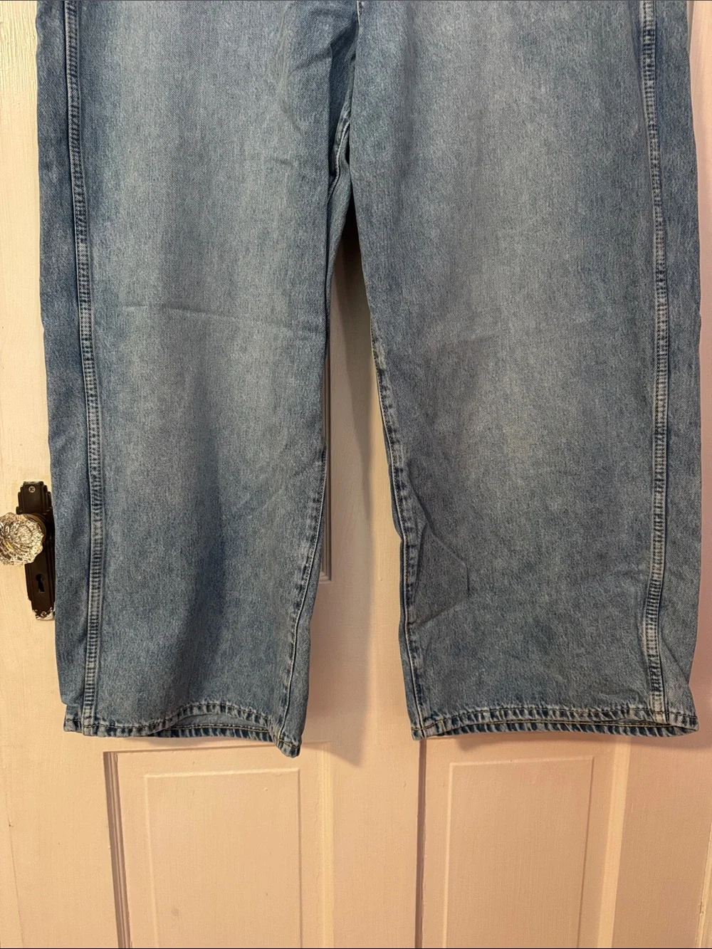 Old Navy High Rise Baggy Wide Leg Drapey Denim Jean Women's 16 P